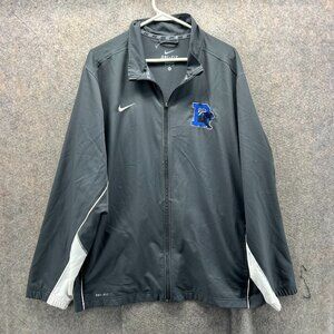 Nike Track Jacket Men XL Gray Dri-FIT Full Zip Athletic Dillard Panthers 90s